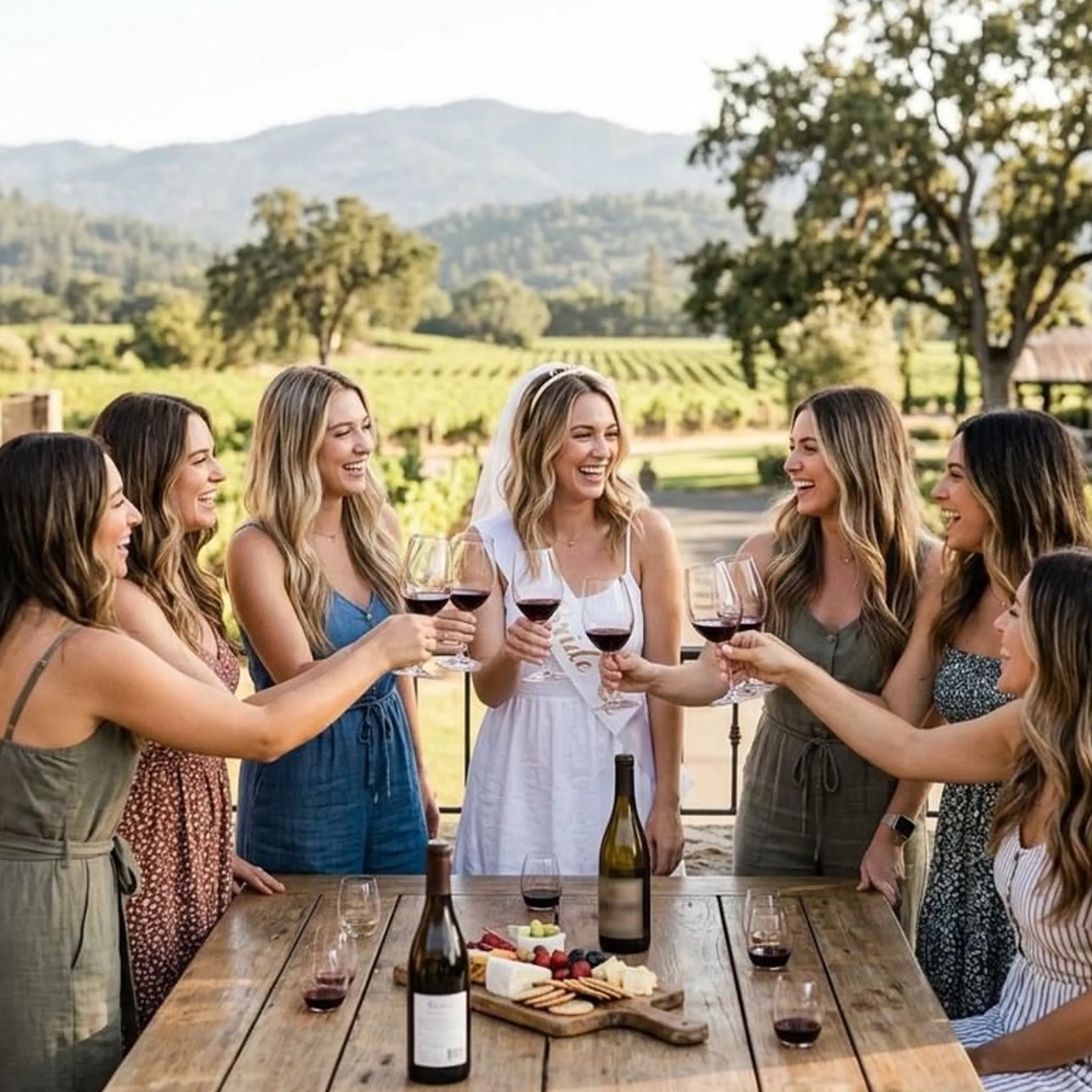 winery tasting overlooking vineyards