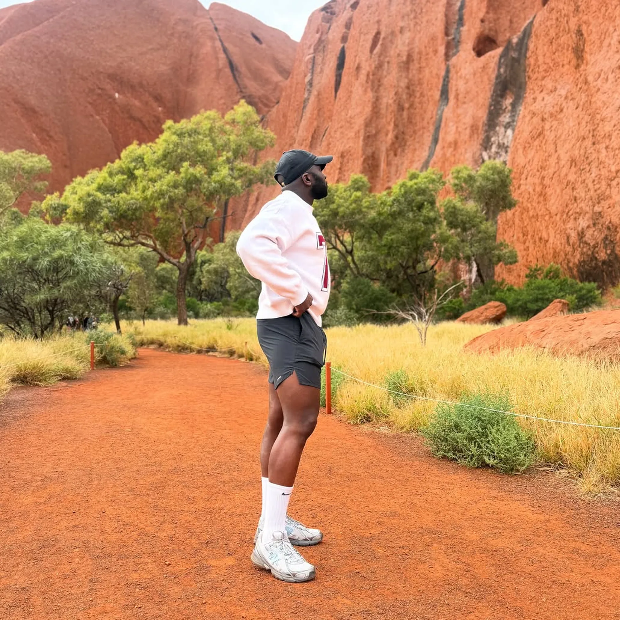 traveler at uluru
